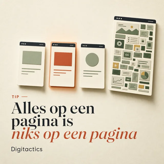 Grafische illustratie van een volle stapel tegenover drie losse nette kaarten