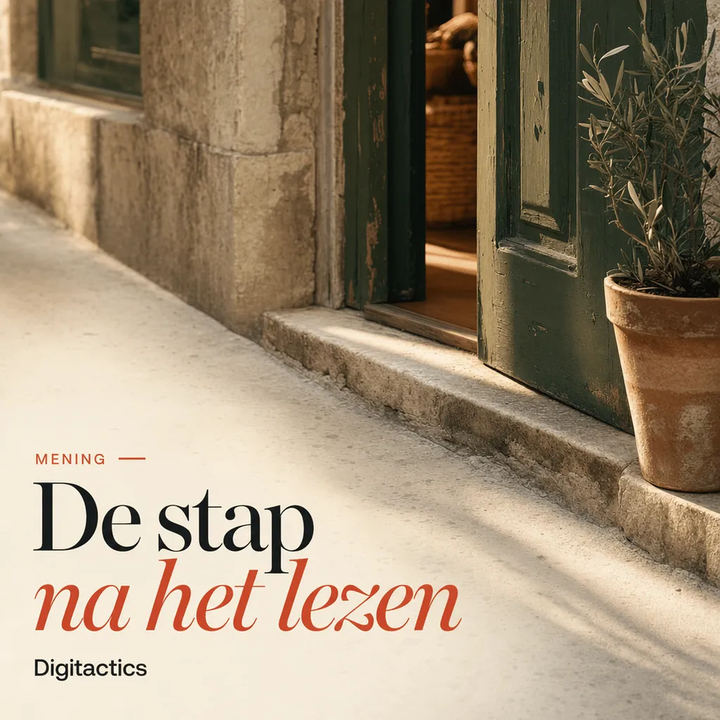Omslagbeeld bij het artikel Het moment tussen lezen en contact opnemen